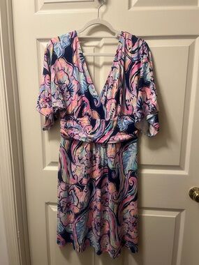 Lily Pulitzer Parigi Dress in Nauti Navy Boho. Surplus top Aline bottom Size Lg
